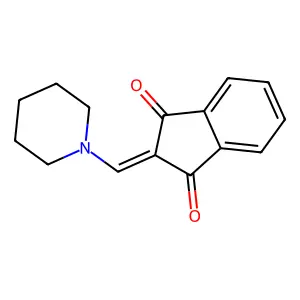 1H-Indene-1,3(2H)-dione, 2-(1-piperidinylmethylene)- structure