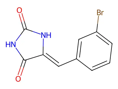 5-[(3-Bromophenyl)methylidene]imidazolidine-2,4-dione structure