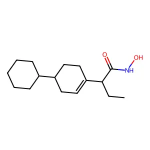 1-Cyclohexene-1-acetohydroxamic acid, 4-cyclohexyl-alpha-ethyl- structure