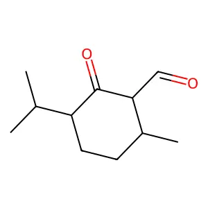Cyclohexanecarboxaldehyde, 6-methyl-3-(1-methylethyl)-2-oxo- structure