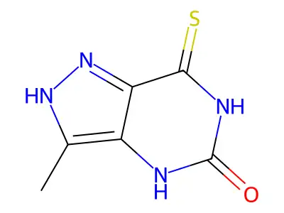 3-Methyl-7-sulfanylidene-2,4-dihydropyrazolo[4,3-d]pyrimidin-5-one structure