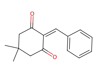 1,3-Cyclohexanedione, 5,5-dimethyl-2-(phenylmethylene)- structure