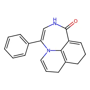 6H-Pyrido(3,2,1-jk)(1,4)benzodiazepin-4(3H)-one, 7,8-dihydro-1-phenyl- structure