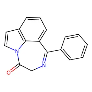 Pyrrolo(3,2,1-jk)(1,4)benzodiazepin-4(3H)-one, 1-phenyl- structure