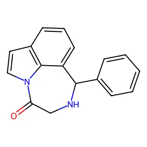 Pyrrolo(3,2,1-jk)(1,4)benzodiazepin-4(1H)-one, 2,3-dihydro-1-phenyl- structure