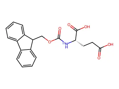 2-((((9H-fluoren-9-yl)methoxy)carbonyl)amino)pentanedioic acid structure