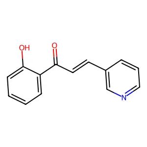 (E)-1-(2-hydroxyphenyl)-3-pyridin-3-ylprop-2-en-1-one structure