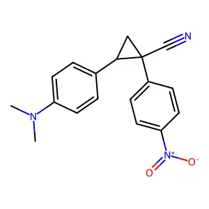 Cyclopropanecarbonitrile, 2-[p-(dimethylamino)phenyl]-1-(p-nitrophenyl)- structure