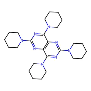 2,4,6,8-Tetra(piperidin-1-yl)pyrimido[5,4-d]pyrimidine structure