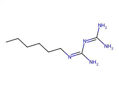 N-己基氨基二甲脒二酰胺 structure