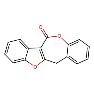 Benzofuro(3,2-c)(1)benzoxepin-6(12H)-one structure