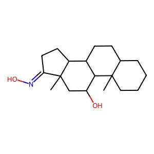 17-(Hydroxyimino)androstan-11-ol structure