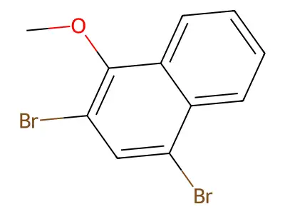 2,4-Dibromo-1-methoxynaphthalene structure
