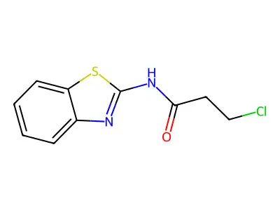 N-(1,3-benzothiazol-2-yl)-3-chloropropanamide structure