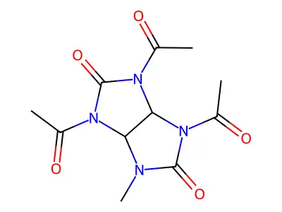 1,3,4-triacetyl-6-methyltetrahydroimidazo[4,5-d]imidazole-2,5(1H,3H)-dione structure