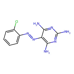 5-(o-Chlorophenylazo)-2,4,6-triaminopyrimidine structure