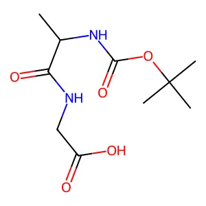 N-[N-[(1,1-dimethylethoxy)carbonyl]-L-alanyl]glycine structure