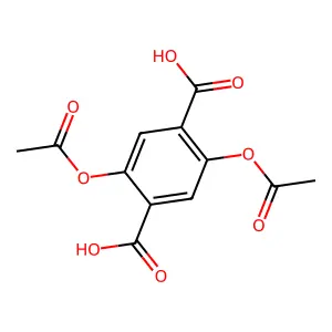 2,5-Bis(acetyloxy)-1,4-benzenedicarboxylic acid structure
