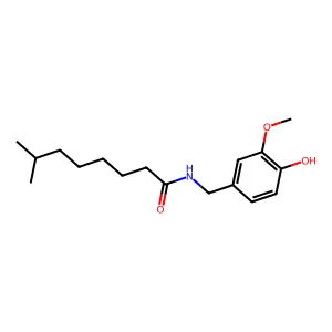 降二氢辣椒素 structure