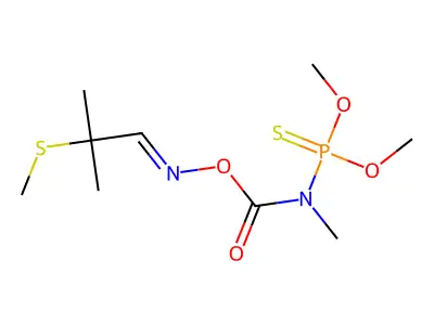 2-methyl-2- propionaldehydeo-[ carbamoyl]oxime structure