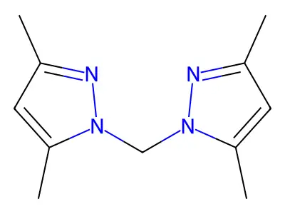 1H-Pyrazole, 1,1'-methylenebis[3,5-dimethyl- structure