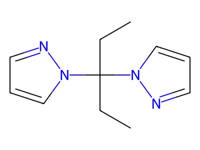 1-(3-Pyrazol-1-ylpentan-3-yl)pyrazole structure