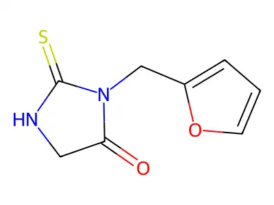 3-(2-furylmethyl)-2-mercapto-3,5-dihydro-4H-imidazol-4-one structure