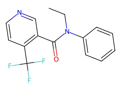 N-ethyl-N-phenyl-4-(trifluoromethyl)nicotinamide structure