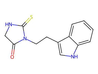 3-[2-(1H-indol-3-yl)ethyl]-2-sulfanylideneimidazolidin-4-one structure