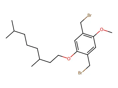 2,5-Bis(bromomethyl)-1-methoxy-4-(3',7'-dimethyloctyloxy)benzene structure