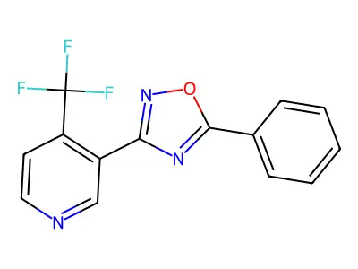 5-Phenyl-3-[4-(trifluoromethyl)pyridin-3-yl]-1,2,4-oxadiazole structure