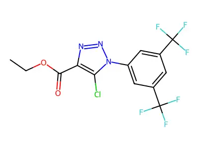 ethyl 5-chloro-1-[3,5-di(trifluoromethyl)phenyl]-1H-1,2,3-triazole-4-carboxylate structure