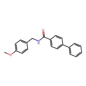 N-(4-methoxybenzyl)biphenyl-4-carboxamide structure