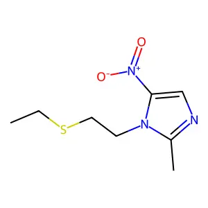 1-[2-(Ethylthio)ethyl]-2-methyl-5-nitro-1H-imidazole structure