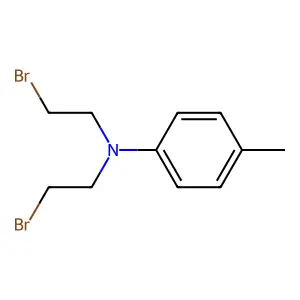 N,N-bis(2-bromoethyl)-p-toluidine structure