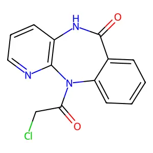 11-(Chloroacetyl)-5,11-dihydro-6H-pyrido(2,3-b)(1,4)benzodiazepin-6-one structure