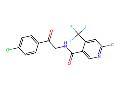 N3-[2-(4-chlorophenyl)-2-oxoethyl]-6-chloro-4-(trifluoromethyl)nicotinamide structure