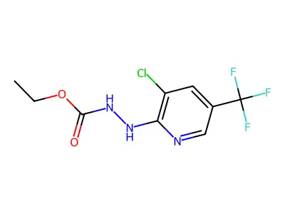 Ethyl 2-[3-chloro-5-(trifluoromethyl)-2-pyridinyl]-1-hydrazinecarboxylate structure
