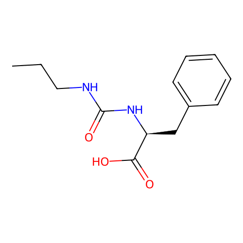 N-(propylcarbamoyl)-L-phenylalanine structure
