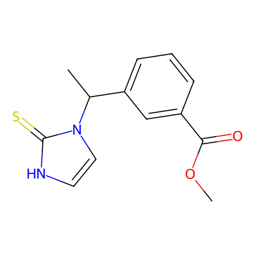 Methyl 3-[1-(2-sulfanyl-1H-imidazol-1-yl)ethyl]benzoate structure