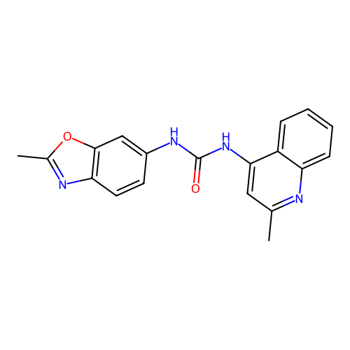 1-(2-Methyl-1,3-benzoxazol-6-yl)-3-(2-methylquinolin-4-yl)urea structure