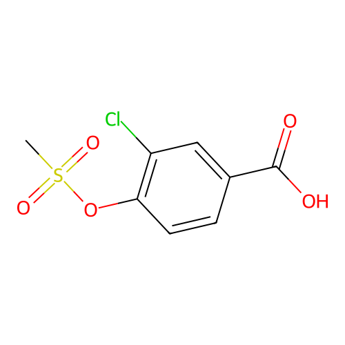 3-Chloro-4-methanesulfonyloxybenzoic Acid structure