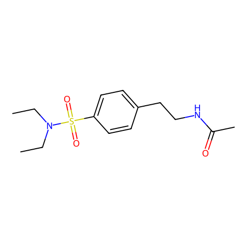 N-(2-{4-[(diethylamino)sulfonyl]phenyl}ethyl)acetamide structure
