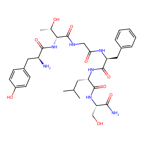 L-Serinamide, L-tyrosyl-D-threonylglycyl-L-phenylalanyl-L-leucyl- structure