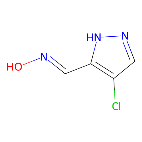 4-Chloro-1H-pyrazole-3-carbaldehydeoxime structure