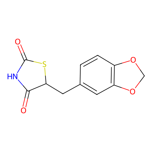 5-Piperonyl-2,4-thiazolidinedione structure