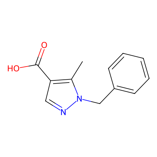 1-benzyl-5-methyl-1H-pyrazole-4-carboxylic acid structure