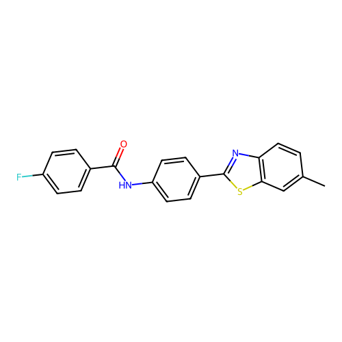 4-fluoro-N-[4-(6-methyl-1,3-benzothiazol-2-yl)phenyl]benzamide structure