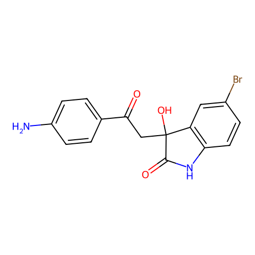 3-(2-(4-Aminophenyl)-2-oxoethyl)-5-bromo-3-hydroxyindolin-2-one structure