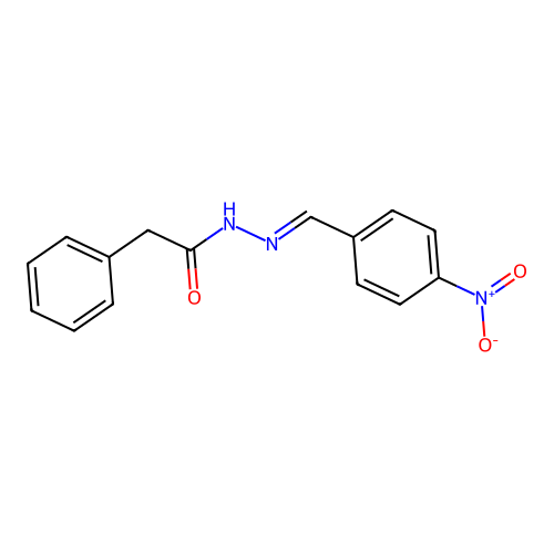 N'-(4-nitrobenzylidene)-2-phenylacetohydrazide structure